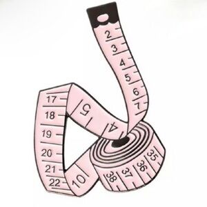 Measuring Tape Enamel Metal Pin, Light Pink Enamel Pin, Sewing